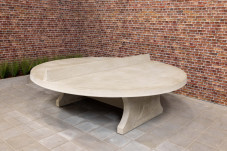 Round Ping-pong table in Natural Concrete