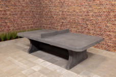 Table de ping-pong béton anthracite arrondi