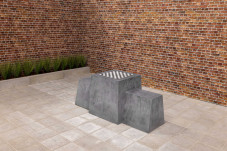 Checkers/Drafts Bench, Anthracite-Concrete