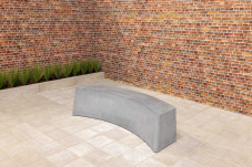 Bench standard oval anthracite-concrete