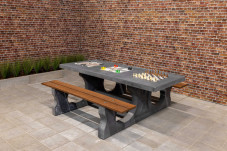 Multi Gaming table (1-3-4) DeLuxe Anthracite-Concrete